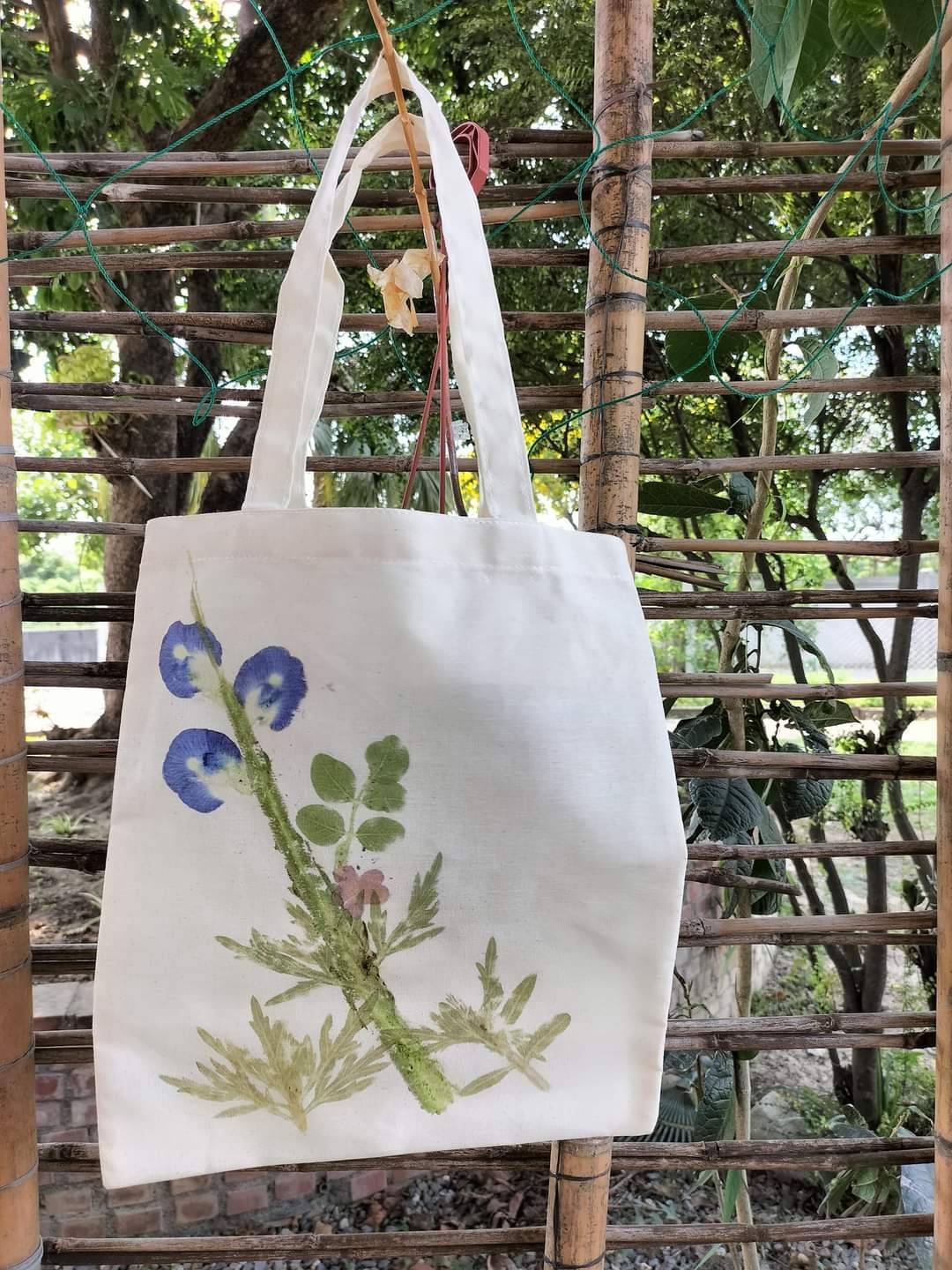 植物拓印手工袋