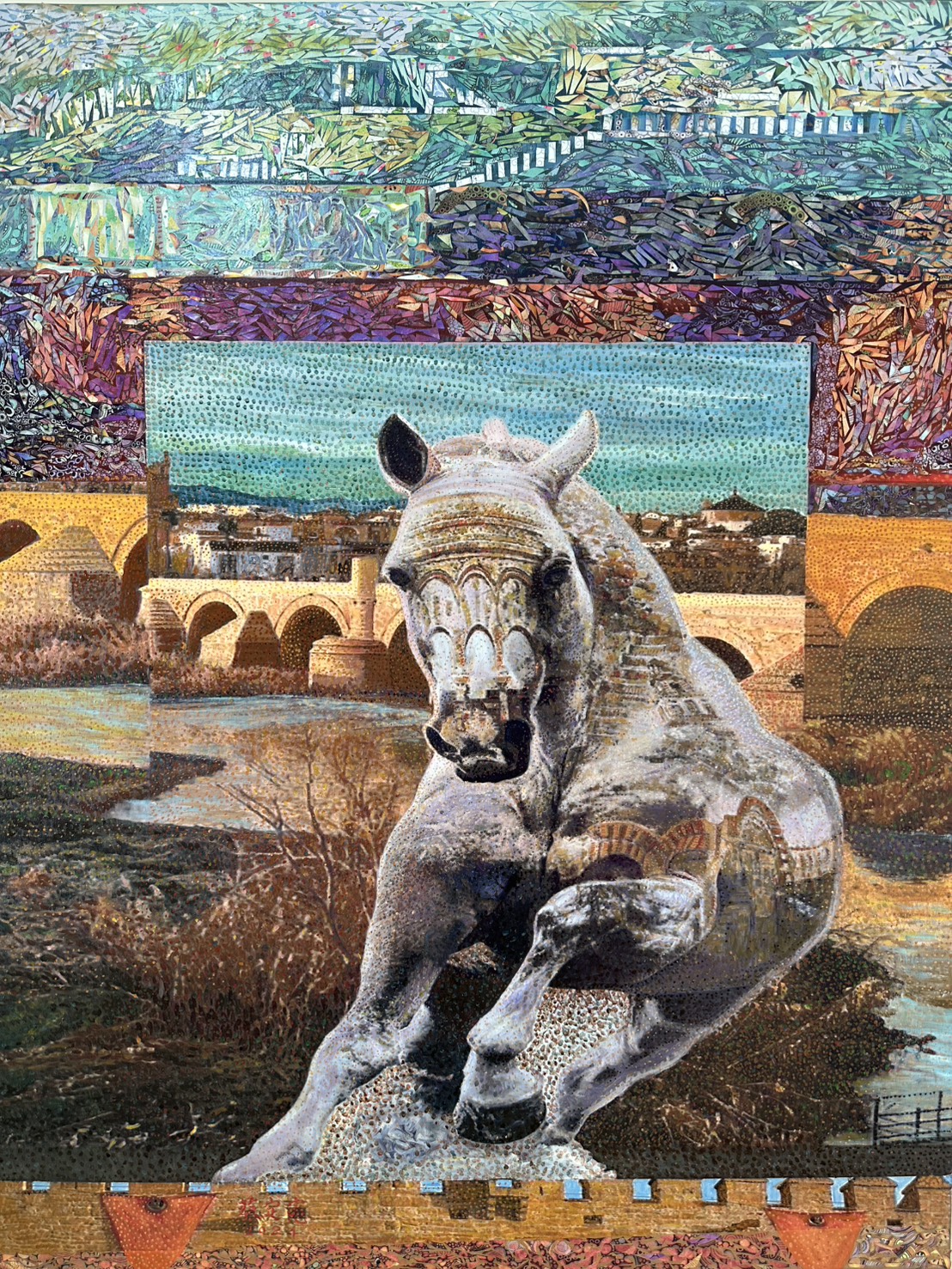 蔡定憲&nbsp;複合媒材&nbsp;馬到成功&nbsp;2024年&nbsp;&nbsp;50號