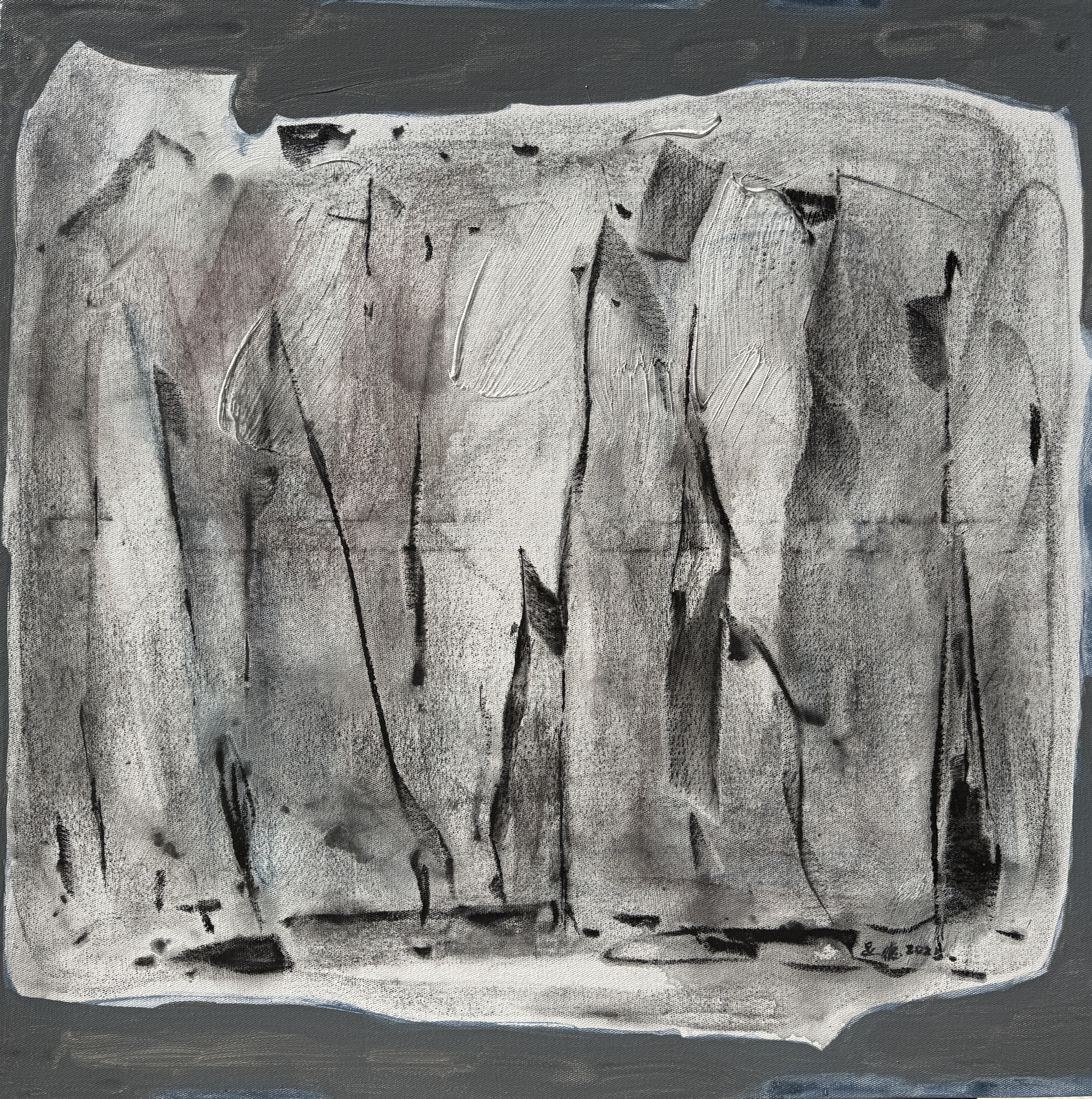 4-1何忠術&nbsp;石林隨筆（一）壓克力&nbsp;90×90cm&nbsp;2025