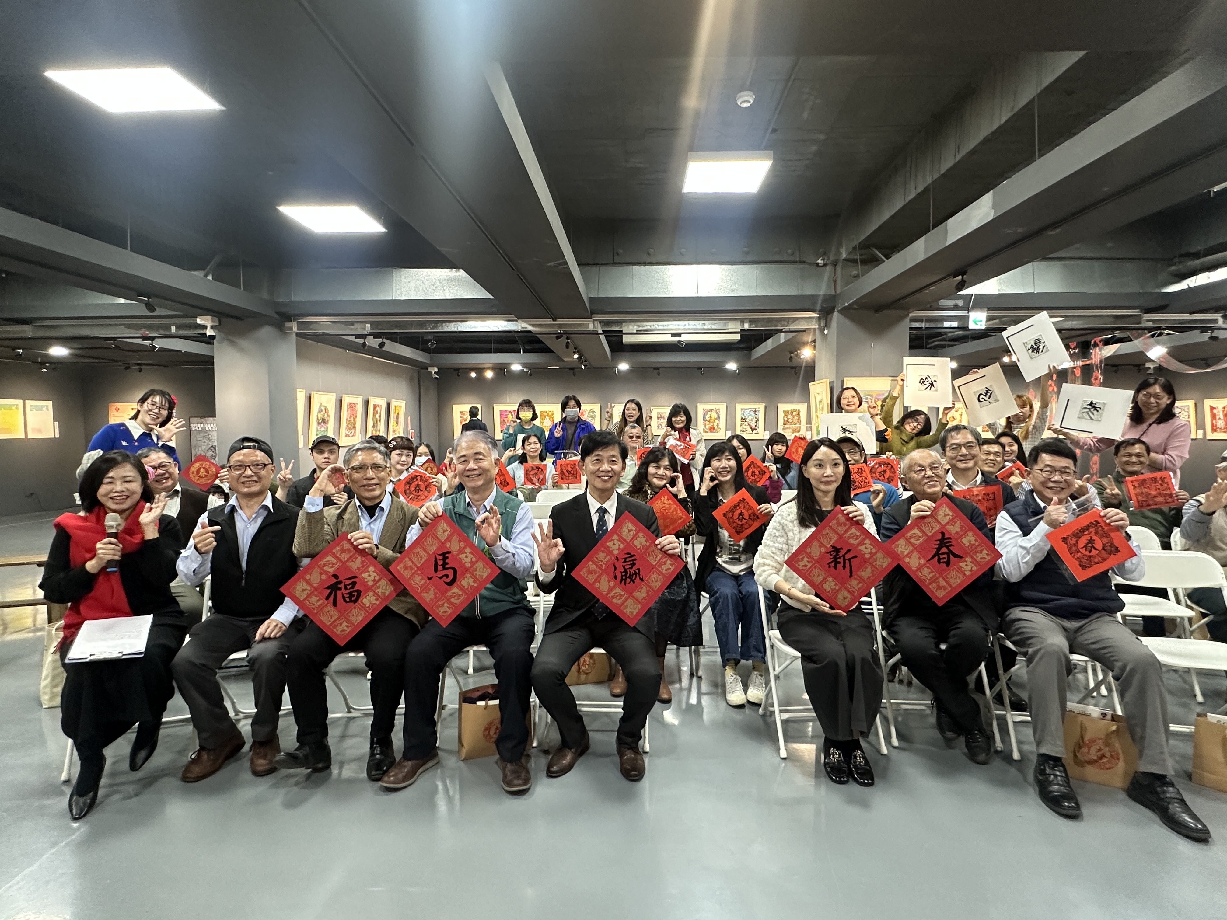 新營文化中心迎接新春好兆頭！&nbsp;「福馬瀛新春」版印年畫展開幕日邀民眾玩版畫